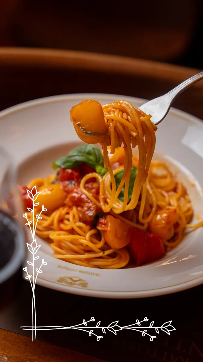Spaghetti with Three Cherry Tomatoes